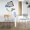 Armen Living Neo Modern Gray Fabric and Black Metal Dining Room Chairs, PK2 LCNESIBLGR - alternate 5